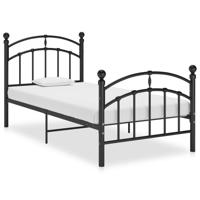 Bedframe metaal zwart 100x200 cm - thumbnail