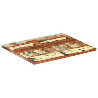 Tafelblad rechthoekig 25-27 mm 60x60 cm massief gerecycled hout