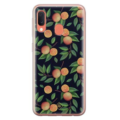 Samsung Galaxy A20e siliconen hoesje - Orange lemonade