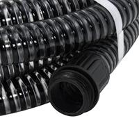 VidaXL Zuigslang met messing koppelingen 1,1&apos;&apos; 15 m pvc zwart - thumbnail