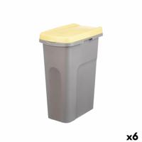 Afvalemmer Stefanplast Geel Grijs Plastic 25 L (6 Stuks) - thumbnail