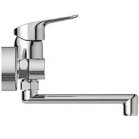 Ideal Standard Ceraflex keukenmengkraan eengreeps muurmodel uitloop 160 mm chroom B1717AA - thumbnail