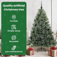 VidaXL Kunstkerstboom met 150 led met standaard groen 150 cm pe en pvc - thumbnail