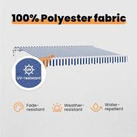 VidaXL Inklapbaar zonnescherm blauw 300 x 200 cm stof - thumbnail