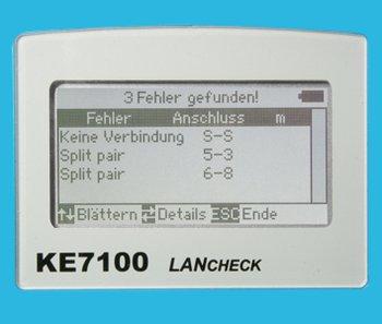 Kurth Electronic KE7010 Netwerktester Doorgang, Indentificatie, Onderbreking