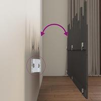 Hoofdbord wandmontage 204x3x80 cm massief grenenhout grijs - thumbnail