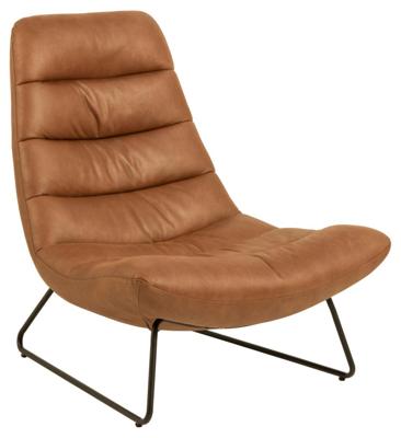 Sohome Fauteuil 'Otis' Eco-leder, kleur Bruin Sohome Fauteuil 'Otis' Eco-leder, kleur Bruin