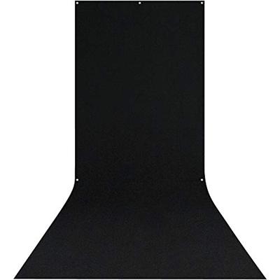 Westcott X-Drop Rimpelbestendige Achtergrond, Rijke Zwarte Sweep, 5' x 12'