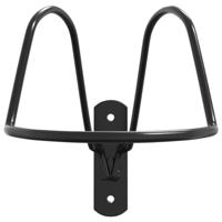 VidaXL Helmrek voor paardensport wandmontage staal zwart - thumbnail