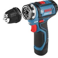 Bosch Professional GSR 12V-15 FlexiClick 06019F6001 Accu-schroefboormachine 12 V 2 Ah Li-ion Incl. 2 accus, Incl. lader, Incl. koffer - thumbnail