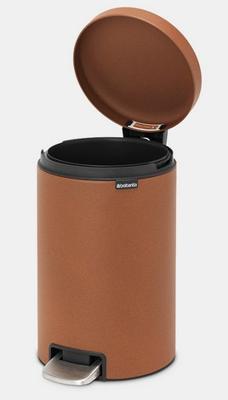 Brabantia Newicon Pedaalemmer 12 Liter Met Kunststof Binnenemmer - Mineral Cinnamon