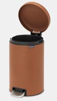 Brabantia Newicon Pedaalemmer 12 Liter Met Kunststof Binnenemmer - Mineral Cinnamon - thumbnail