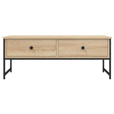 Salontafel 101x49x39,5 cm bewerkt hout sonoma eikenkleurig Salontafel 101x49x39,5 cm bewerkt hout sonoma eikenkleurig