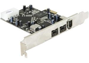 Delock 89153 PCI Express x1-kaart > 2 x externe FireWire B + 1 x externe FireWire A - thumbnail