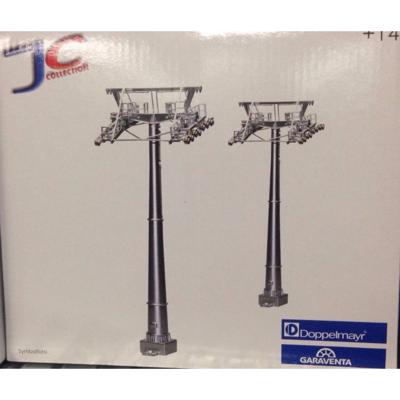 Kerstfiguur kabelbaan 2 kolommen skilift 12 6cm H0 1:87 Jaegerndorfer - Jaegerndorfer
