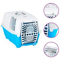 VidaXL Reismand 55x36x36 cm polypropeen wit en blauw - thumbnail