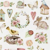 Creativ Company Stickers, voorjaar en pasen, vel 15x16,5 cm, ca. 34 stuk, 1 vel - thumbnail