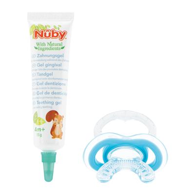 Gingivale gel + NUBY bijtring blauw