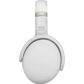 Sennheiser Adapt 360 witte over-ear Bluetooth stereo ANC headset met USB-dongle en etui, gecertificeerd voor Micrososft Teams Standard