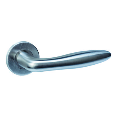 Intersteel DeurklinkQ 03 op rond rozet RVS - 1335.102302