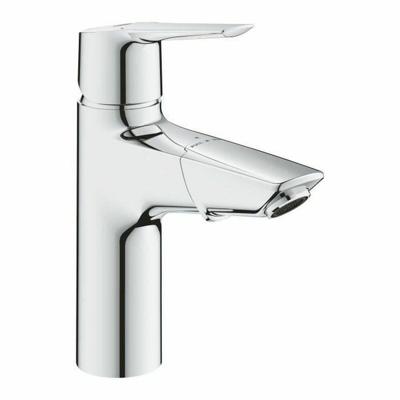 Grohe QuickFix Start M-size wastafelkraan met uittrekbare uitloop en push-up waste chroom