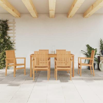 7-delige Tuinset massief teakhout