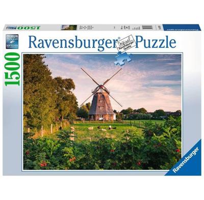 Puzzel ravensburger windmolen aan oostzee 1500st