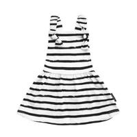 Your Wishes gestreepte jurk wit/blauw - thumbnail