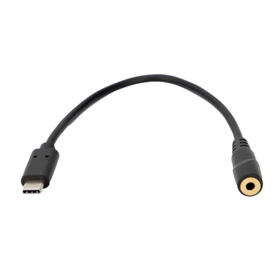Hilec USB-C naar 3,5mm mini-jack female kabel 0,15m