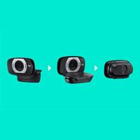 Logitech C615 Full HD-webcam 1920 x 1080 Pixel Standvoet, Klemhouder - thumbnail