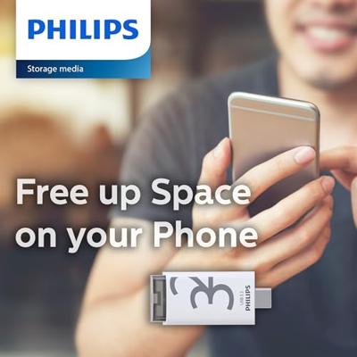 Philips Click USB flash drive 32 GB USB Type-C 3.2 Gen 1 (3.1 Gen 1) Transparant, Wit