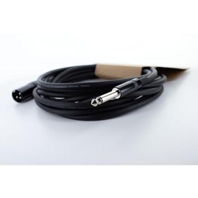 Cordial EM 5 MP XLR Verbindingskabel [1x XLR-stekker 3-polig - 1x Jackplug male 6,3 mm (mono)] Zwart