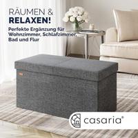 Opvouwbare Zitbank met opbergruimte en deksel - 80cm - Donkergrijs - thumbnail