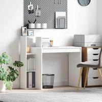 Bureau met plank met opslag Wit 100 x 40 x 90 cm Bewerkt hout - thumbnail