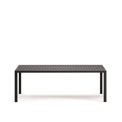 Kave Home Tuintafel 'Culip' 220 x 100cm, kleur Donkergrijs