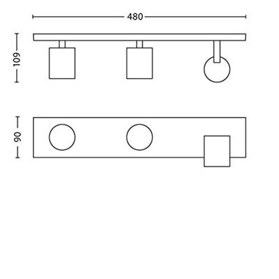 Philips SpotsRunner 3-lichts wit - 530933112