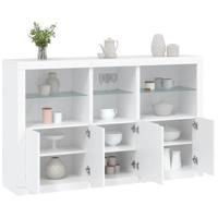 Dressoir met LED-verlichting 162x37x100 cm wit - thumbnail