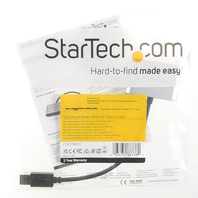 Kaartlezer Startech CFASTRWU3 Zilverkleurig Zwart