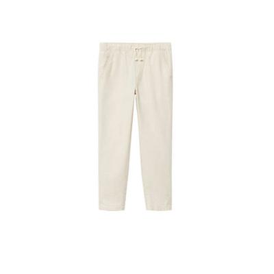 Mango Kids straight fit broek lichtbeige