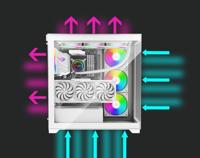 Xilence Gleam Midi-tower PC-behuizing Zwart Zijvenster - thumbnail