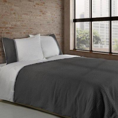 Dommelin Dommelin Dekbedovertrek Bari Percal 200TC Steenkool-Olifantgrijs 260x200/220 cm