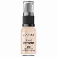 Claresa liquid perfection 2-in-1 concealer en foundation 102 warm medium 18gr. - thumbnail