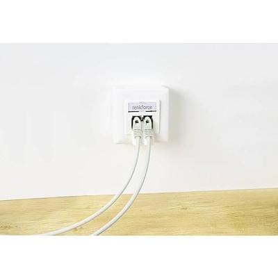 Renkforce RF-4697900 Netwerkdoos Opbouw (op muur) CAT 6 2 poorten Zuiver wit