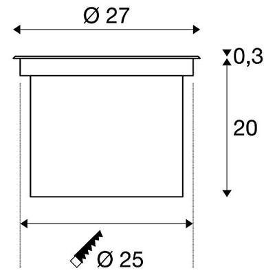 SLV DASARÂ® 270 1002893 Vloerinbouwlamp LED 30 W Zwart