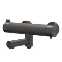 Badthermostaatkraan IVY Tribe Opbouw Omstel Met Draaibare Baduitloop Met Omstel RVS316 Geborsteld Carbon Black PVD IVY - thumbnail