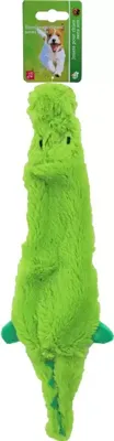 Boon hondenspeelgoed krokodil plat pluche groen, 35 cm.