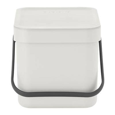 Brabantia Sort & Go afvalemmer 6 liter light grey Brabantia Sort & Go afvalemmer 6 liter light grey