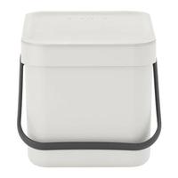 Brabantia Sort & Go afvalemmer 6 liter light grey - thumbnail
