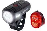 SIGMA SPORT akku-led-leuchten-set "aura 45 usb / nugget ii" battery light set sigma aura 45 usb + nugget ii - thumbnail