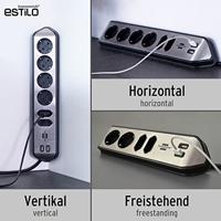 Brennenstuhl 1153590610 Bureaustekkerdoos Zilver, Zwart Randaarde stekker 1 stuk(s) - thumbnail